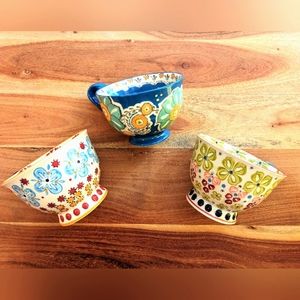 Anthropologie Tea Cups (Set of 3)